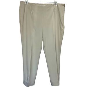 Ellen Tracy Tan Zip Dress Pants.   Size 16